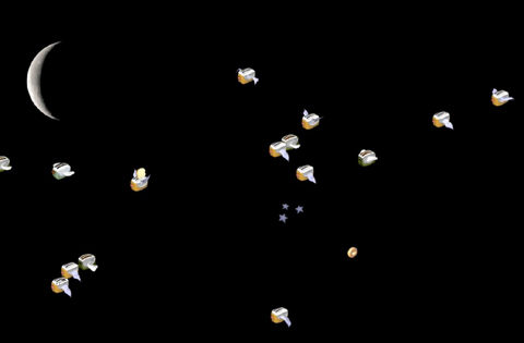 Flying Toasters screensaver from the After Dark screensaver