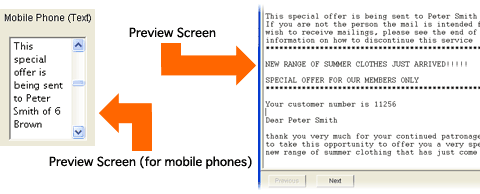Preview mail for both computers and mobile phones